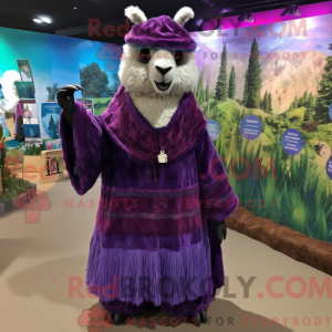 Lila Lama Maskottchen...