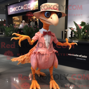 Peach Deinonychus mascot...