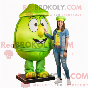 Lime Green Gyro mascot...