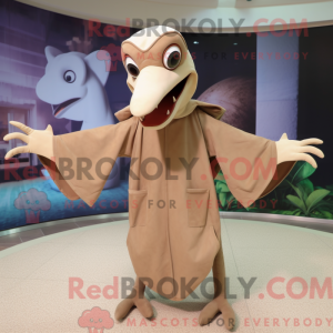 Tan Pterodactyl mascot...