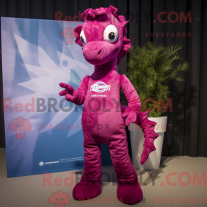 Magenta havhest maskot...