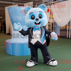 Sky Blue Soccer Goal mascot...