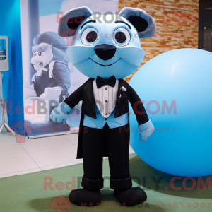 Sky Blue Soccer Goal maskot...