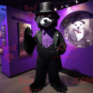 Purple Sloth Bear mascot...