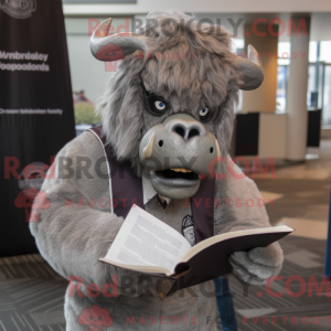Sølv Bison maskot drakt...