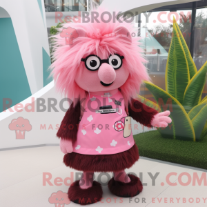 Rosa Piggsvin maskot drakt...
