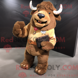 Brown Buffalo mascot...