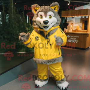Yellow Say Wolf mascot...