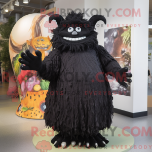 Black Ogre mascot costume...