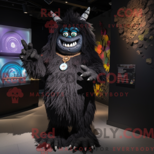 Black Ogre mascot costume...