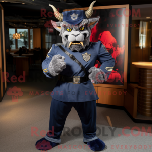 Navy Devil maskot kostume...
