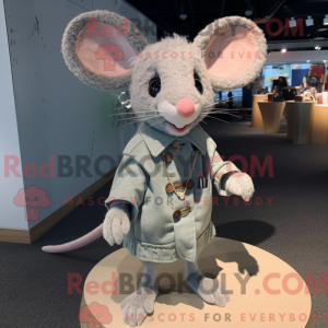 Zilvermuis mascottekostuum...