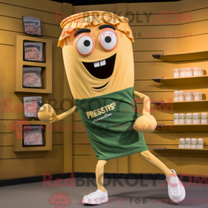 Tan Pesto Pasta mascot...