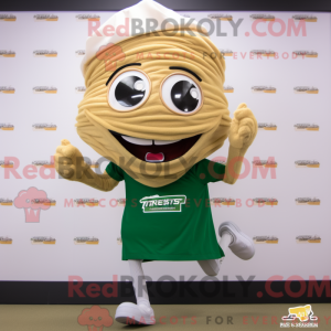 Tan Pesto Pasta maskot...