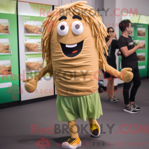 Tan Pesto Pasta mascot...