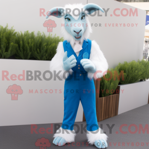 Blue Angora Goat mascot...