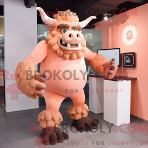 Peach Minotaur mascot...