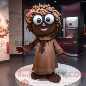 Brun Medusa maskot kostume...