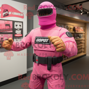 Disfraz de mascota rosa de...