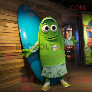 Green Surfboard mascot...