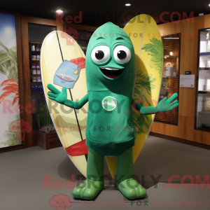 Green Surfboard mascot...