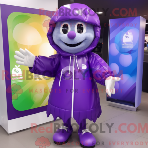 Purple Soccer Ball mascot...