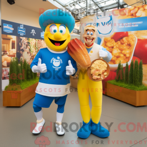 Blue Currywurst mascot...