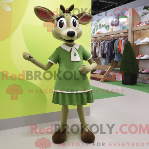 Olive Deer-mascottekostuum...