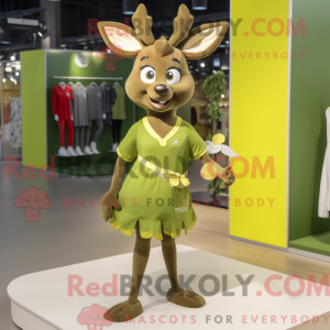 Olive Deer-mascottekostuum...