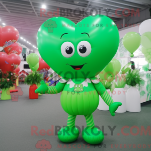 Green Heart Shaped Balloons...
