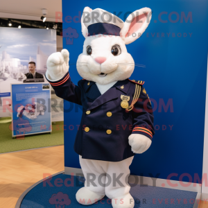 Navy Rabbit mascot costume...