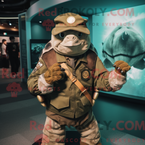 Brown Sea Turtle mascot...