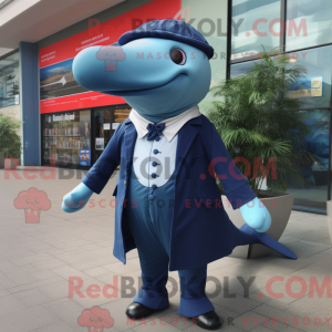 Blue Whale maskot kostume...