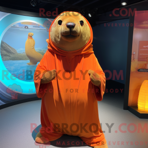 Orange Sea Lion mascot...