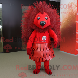 Red Porcupine mascot...