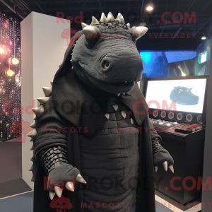 Black Ankylosaurus mascot...