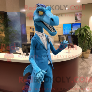 Sky Blue Coelophysis mascot...