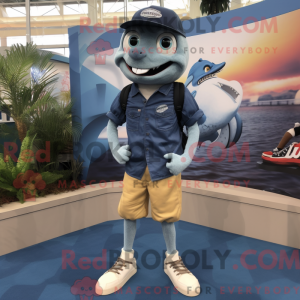 Navy Barracuda mascot...