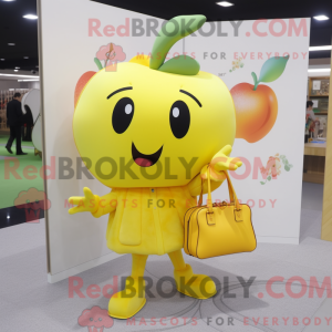 Yellow Apple mascot costume...