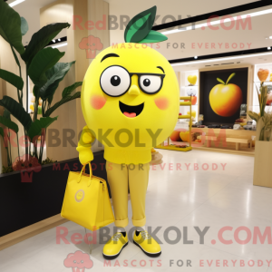 Gul æble maskot kostume...