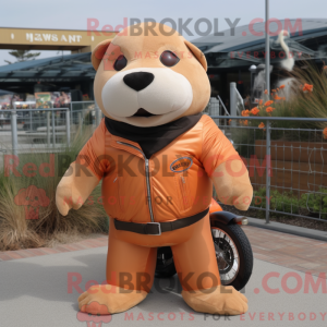 Peach Sea Lion mascot...