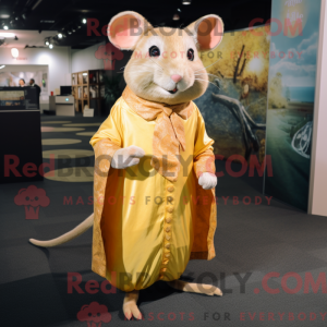 Gold Rat mascot costume...