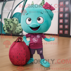 Teal Raspberry Maskottchen...
