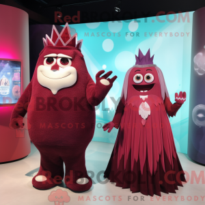Maroon Ice mascot costume...