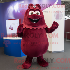 Maroon Ice mascot costume...