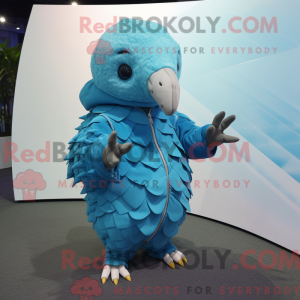 Sky Blue Pangolin mascot...