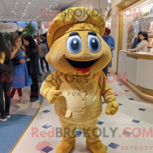 Gold Candy mascot costume...