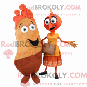 Rust Paella mascot costume...