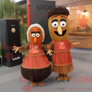 Rust Paella mascot costume...