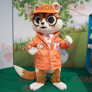 Peach Weasel Maskottchen...
